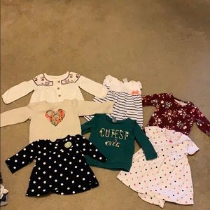 Mix of tops all size 6 month